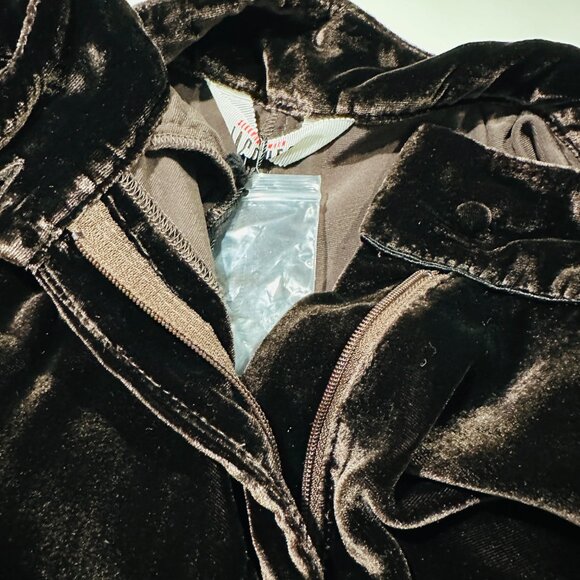 Sleeping with Jacques Jane Bond Brown Velvet Co-ord Set US4 Pants & Blazer Silk - Picture 14 of 16